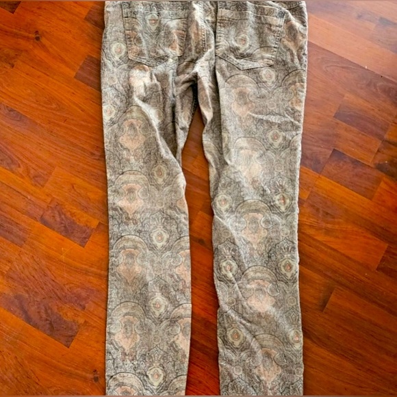 NWOT Beautiful Free People Paisley Corduroy Pants, size 30 - Picture 2 of 5